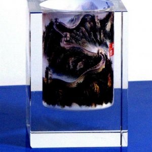 水晶笔筒