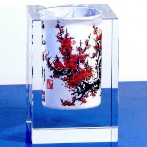 水晶笔筒